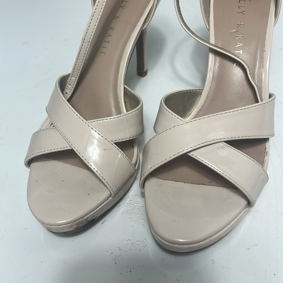 Kelly & Katie Sz 6 Nude Blush Criss Cross Strappy High Heel Shoe - Picture 2 of 6